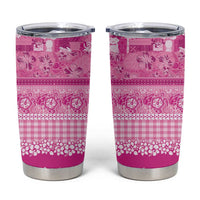 Hawaiian Hibiscus Honu Tumbler Cup Pink Mele Kalikimaka Palaka Spirit LT9 Pink - Polynesian Pride