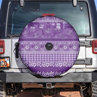 Hawaiian Hibiscus Honu Spare Tire Cover Purple Mele Kalikimaka Palaka Spirit LT9 Purple - Polynesian Pride