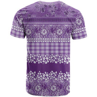 Hawaiian Hibiscus Honu T Shirt Purple Mele Kalikimaka Palaka Spirit LT9 - Polynesian Pride