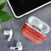 Hawaiian Hibiscus Honu AirPods Case Red Mele Kalikimaka Palaka Spirit - Polynesian Pride