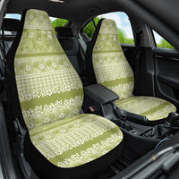Hawaiian Hibiscus Honu Car Seat Cover Sage Green Mele Kalikimaka Palaka Spirit LT9 One Size Sage Green - Polynesian Pride