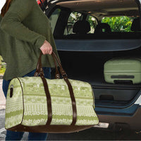 Hawaiian Hibiscus Honu Travel Bag Sage Green Mele Kalikimaka Palaka Spirit LT9 - Polynesian Pride