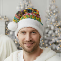 Hawaiian Pineapples Skull Christmas Santa Hat Mele Kalikimaka Palaka Quilt Pattern - Polynesian Pride