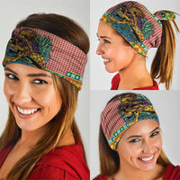 Hawaiian Pineapples Skull Neck Gaiter Mele Kalikimaka Palaka Quilt Pattern - Polynesian Pride