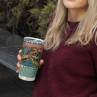 Hawaiian Pineapples Skull Tumbler Cup Mele Kalikimaka Palaka Quilt Pattern - Polynesian Pride