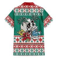 Hawaiian Skull Surfs Family Matching Puletasi and Hawaiian Shirt Mele Kalikimaka Palaka Quilt Pattern LT9 - Polynesian Pride