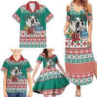 Hawaiian Skull Surfs Family Matching Summer Maxi Dress and Hawaiian Shirt Mele Kalikimaka Palaka Quilt Pattern LT9 - Polynesian Pride