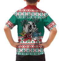 Hawaiian Skull Surfs Hawaiian Shirt Mele Kalikimaka Palaka Quilt Pattern - Polynesian Pride