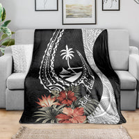 Hafa Adai Guam Blanket Tropical Flowers with Polynesian Pattern LT9 - Polynesian Pride