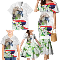 Philippines Eagle and Sampaguita Flowers Family Matching Mermaid Dress and Hawaiian Shirt Polynesian Pattern LT9 - Polynesian Pride