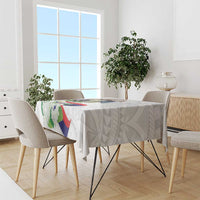 Philippines Eagle and Sampaguita Flowers Tablecloth Polynesian Pattern