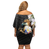 Philippines Eagle with Coat Of Arm Family Matching Off Shoulder Short Dress and Hawaiian Shirt Simple Sampaguita Jasmine LT9 - Polynesian Pride