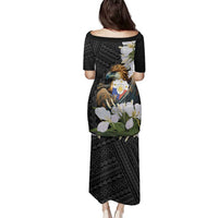 Philippines Eagle with Coat Of Arm Family Matching Puletasi and Hawaiian Shirt Simple Sampaguita Jasmine LT9 - Polynesian Pride
