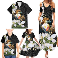 Philippines Eagle with Coat Of Arm Family Matching Summer Maxi Dress and Hawaiian Shirt Simple Sampaguita Jasmine LT9 - Polynesian Pride