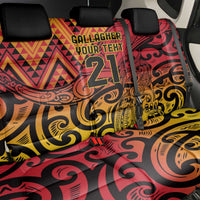 New Zealand Rangatira Custom Back Car Seat Cover Red and Gold Niho Taniwha Maori Tribal LT9 - Polynesian Pride