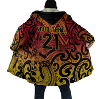 New Zealand Rangatira Custom Cloak Red and Gold Niho Taniwha Maori Tribal LT9 - Polynesian Pride