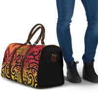 New Zealand Rangatira Custom Travel Bag Red and Gold Niho Taniwha Maori Tribal LT9 - Polynesian Pride