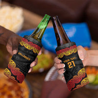 New Zealand Rugby Pacific Custom 4 in 1 Can Cooler Tumbler Rangatira Maori Kowhaiwhai Pattern LT9 - Polynesian Pride