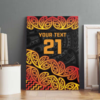 New Zealand Rugby Pacific Custom Canvas Wall Art Rangatira Maori Kowhaiwhai Pattern
