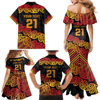 New Zealand Rugby Pacific Custom Family Matching Mermaid Dress and Hawaiian Shirt Rangatira Maori Kowhaiwhai Pattern LT9 - Polynesian Pride