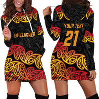 New Zealand Rugby Pacific Custom Hoodie Dress Rangatira Maori Kowhaiwhai Pattern LT9 - Polynesian Pride