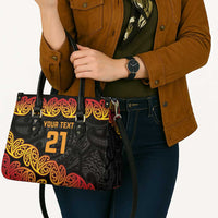 New Zealand Rugby Pacific Custom Leather Bag Rangatira Maori Kowhaiwhai Pattern - Polynesian Pride