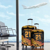 New Zealand Rugby Pacific Custom Luggage Cover Rangatira Maori Kowhaiwhai Pattern