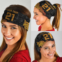 New Zealand Rugby Pacific Custom Neck Gaiter Rangatira Maori Kowhaiwhai Pattern - Polynesian Pride