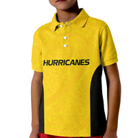 New Zealand Rugby Pacific Custom Kid Polo Shirt Hau Awhiowhio Maori Tribal Tattoo LT9 Kid Gold - Polynesian Pride