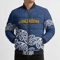 New Zealand Rugby Pacific Custom Bomber Puffer Jacket Kahupeka Maori Kowhaiwhai Pattern - Polynesian Pride