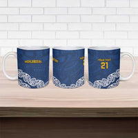 New Zealand Rugby Pacific Custom Ceramic Mug Kahupeka Maori Kowhaiwhai Pattern - Polynesian Pride