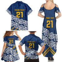 New Zealand Rugby Pacific Custom Family Matching Summer Maxi Dress and Hawaiian Shirt Kahupeka Maori Kowhaiwhai Pattern LT9 - Polynesian Pride