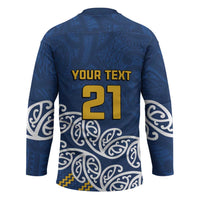 New Zealand Rugby Pacific Custom Hockey Jersey Kahupeka Maori Kowhaiwhai Pattern - Polynesian Pride