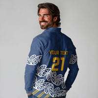 New Zealand Rugby Pacific Custom Long Sleeve Polo Shirt Kahupeka Maori Kowhaiwhai Pattern LT9 - Polynesian Pride