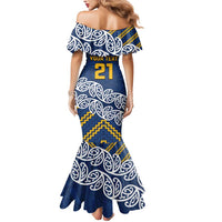 New Zealand Rugby Pacific Custom Mermaid Dress Kahupeka Maori Kowhaiwhai Pattern LT9 - Polynesian Pride