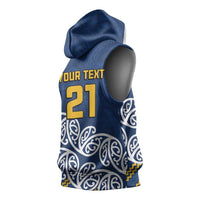 New Zealand Rugby Pacific Custom Sleeveless Hoodie Kahupeka Maori Kowhaiwhai Pattern LT9 - Polynesian Pride