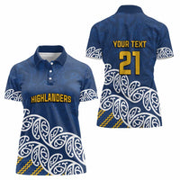 New Zealand Rugby Pacific Custom Women Polo Shirt Kahupeka Maori Kowhaiwhai Pattern LT9 - Polynesian Pride