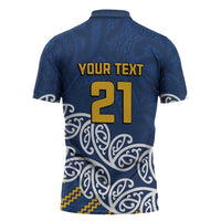 New Zealand Rugby Pacific Custom Zipper Polo Shirt Kahupeka Maori Kowhaiwhai Pattern LT9 - Polynesian Pride