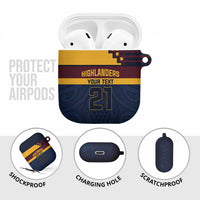New Zealand Rugby Pacific Custom AirPods Case Kahupeka Retro 2025 Taniko Motif LT9 - Polynesian Pride
