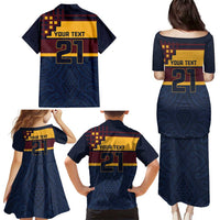 New Zealand Rugby Pacific Custom Family Matching Puletasi and Hawaiian Shirt Kahupeka Retro 2025 Taniko Motif