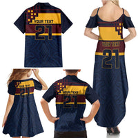 New Zealand Rugby Pacific Custom Family Matching Summer Maxi Dress and Hawaiian Shirt Kahupeka Retro 2025 Taniko Motif LT9 - Polynesian Pride