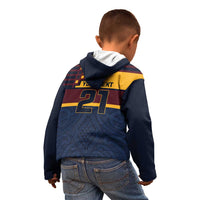 New Zealand Rugby Pacific Custom Kid Hoodie Kahupeka Retro 2025 Taniko Motif LT9 - Polynesian Pride