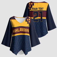 New Zealand Rugby Pacific Custom Kimono Sleeve Blouse Kahupeka Retro 2025 Taniko Motif LT9 - Polynesian Pride