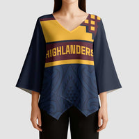 New Zealand Rugby Pacific Custom Kimono Sleeve Blouse Kahupeka Retro 2025 Taniko Motif LT9 - Polynesian Pride
