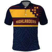New Zealand Rugby Pacific Custom Polo Shirt Kahupeka Retro 2025 Taniko Motif LT9 Blue - Polynesian Pride