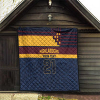 New Zealand Rugby Pacific Custom Quilt Kahupeka Retro 2025 Taniko Motif