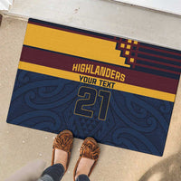 New Zealand Rugby Pacific Custom Rubber Doormat Kahupeka Retro 2025 Taniko Motif