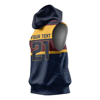 New Zealand Rugby Pacific Custom Sleeveless Hoodie Kahupeka Retro 2025 Taniko Motif LT9 - Polynesian Pride