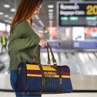New Zealand Rugby Pacific Custom Travel Bag Kahupeka Retro 2025 Taniko Motif LT9 - Polynesian Pride