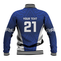 New Zealand Rugby Pacific Custom Baseball Jacket Kahurangi Auckland All Blue